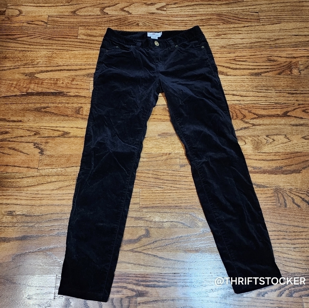 Vinyard Vines black velvet jeans size 0